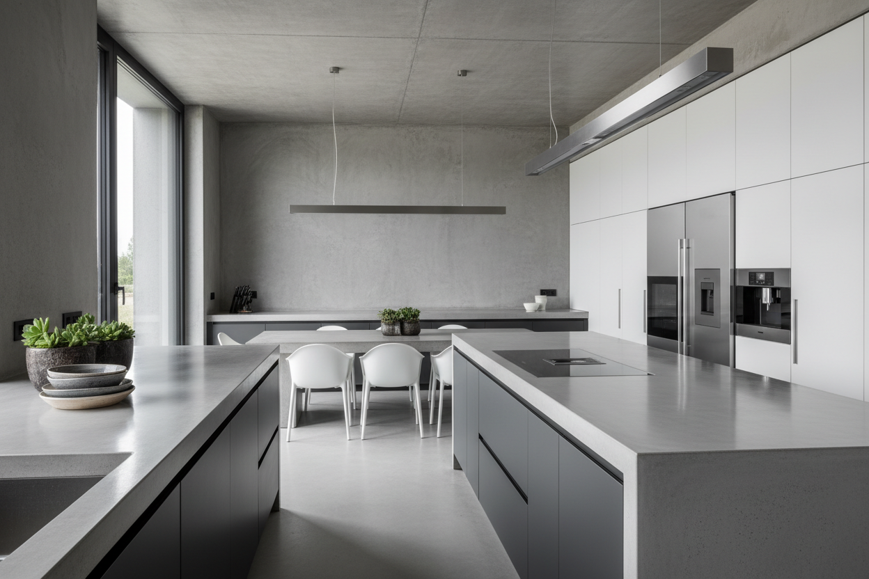 10 Avantages Incontournables du Béton Ciré dans une Cuisine Moderne