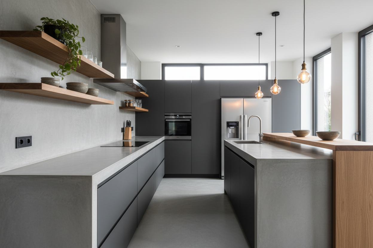 10 Cuisines Modernes Béton Ciré qui Vont Vous Inspirer