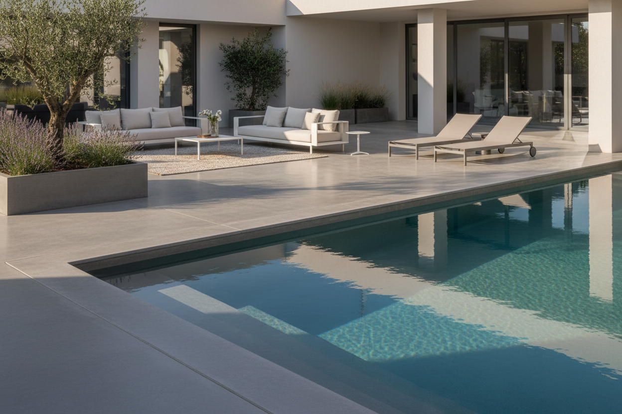 Béton Ciré : L'Allure Moderne pour Votre Piscine et Terrasse