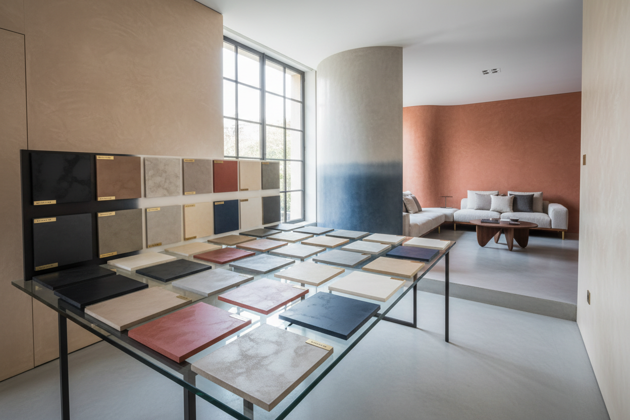Choisir sa Teinte de Béton Ciré : Les Couleurs Tendances, du Vif au Neutre