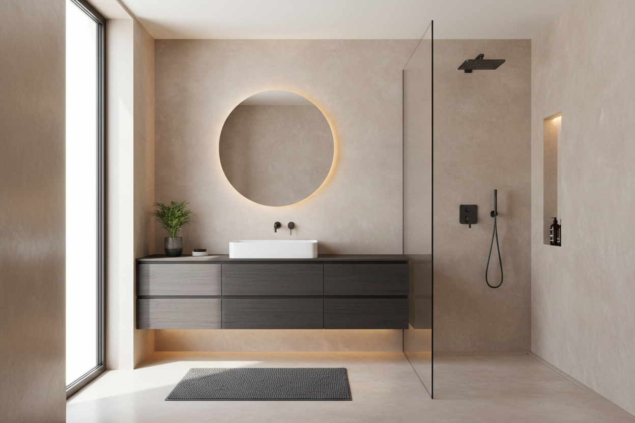 Durabilité et Pose Simplifiée : Le Kit Béton Ciré Est-il Fait pour Votre Salle de Bain?