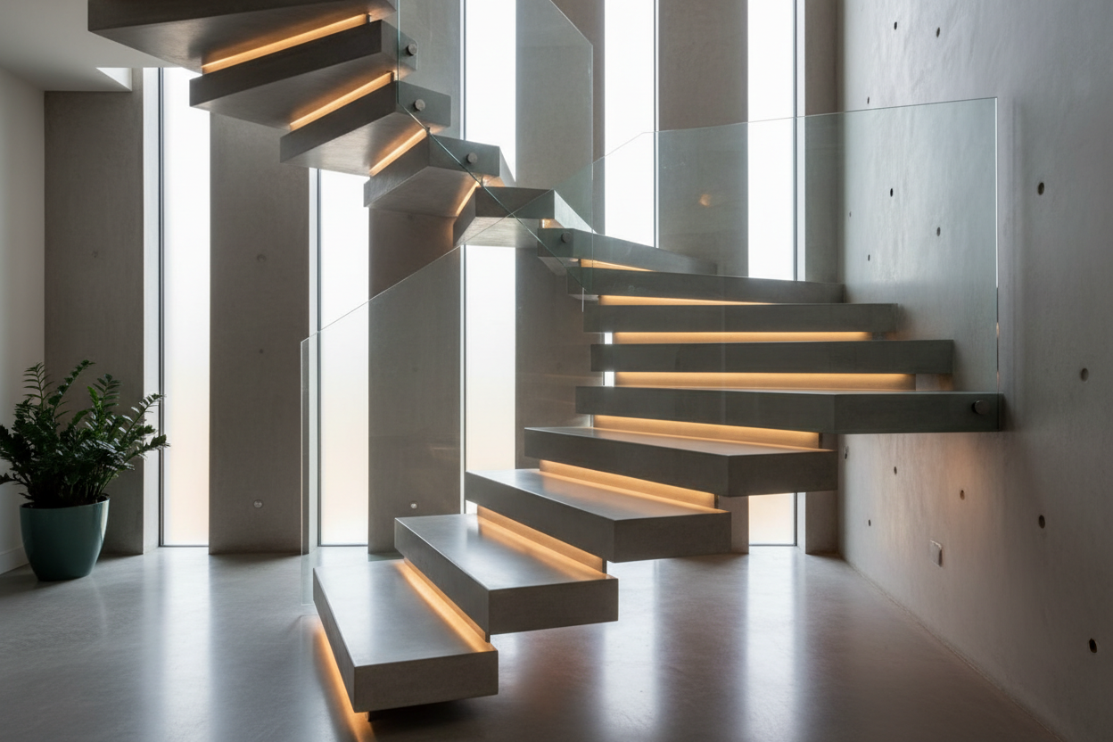 Escalier Béton Ciré : Est-ce le Bon Choix pour Votre Maison?