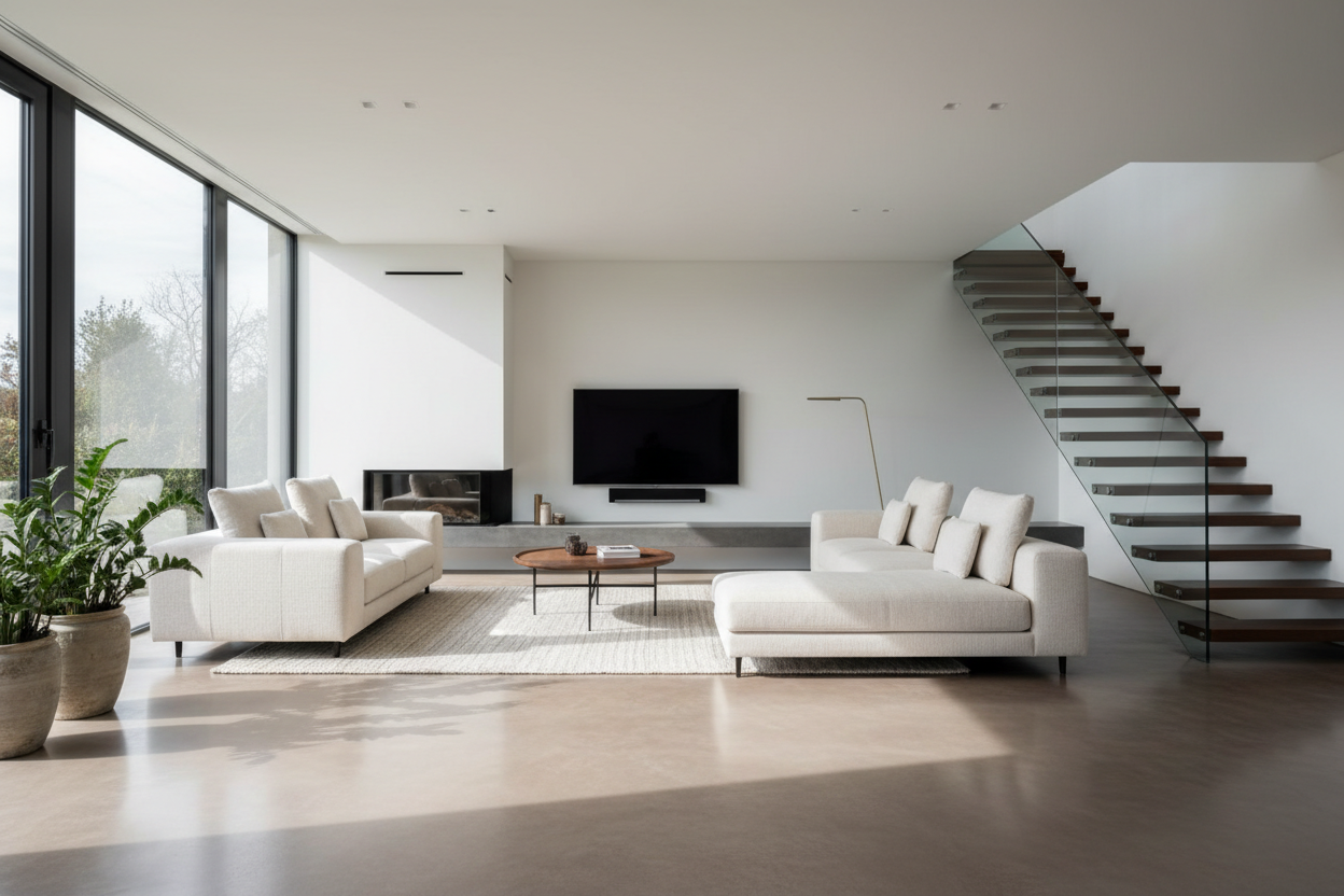 10 Raisons de Choisir un Sol Moderne en Béton Ciré Plutôt que du Carrelage
