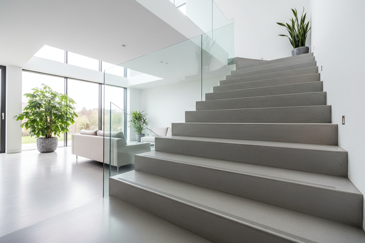 Béton Ciré sur un Escalier : Est-ce une Solution Sûre et Résistante?