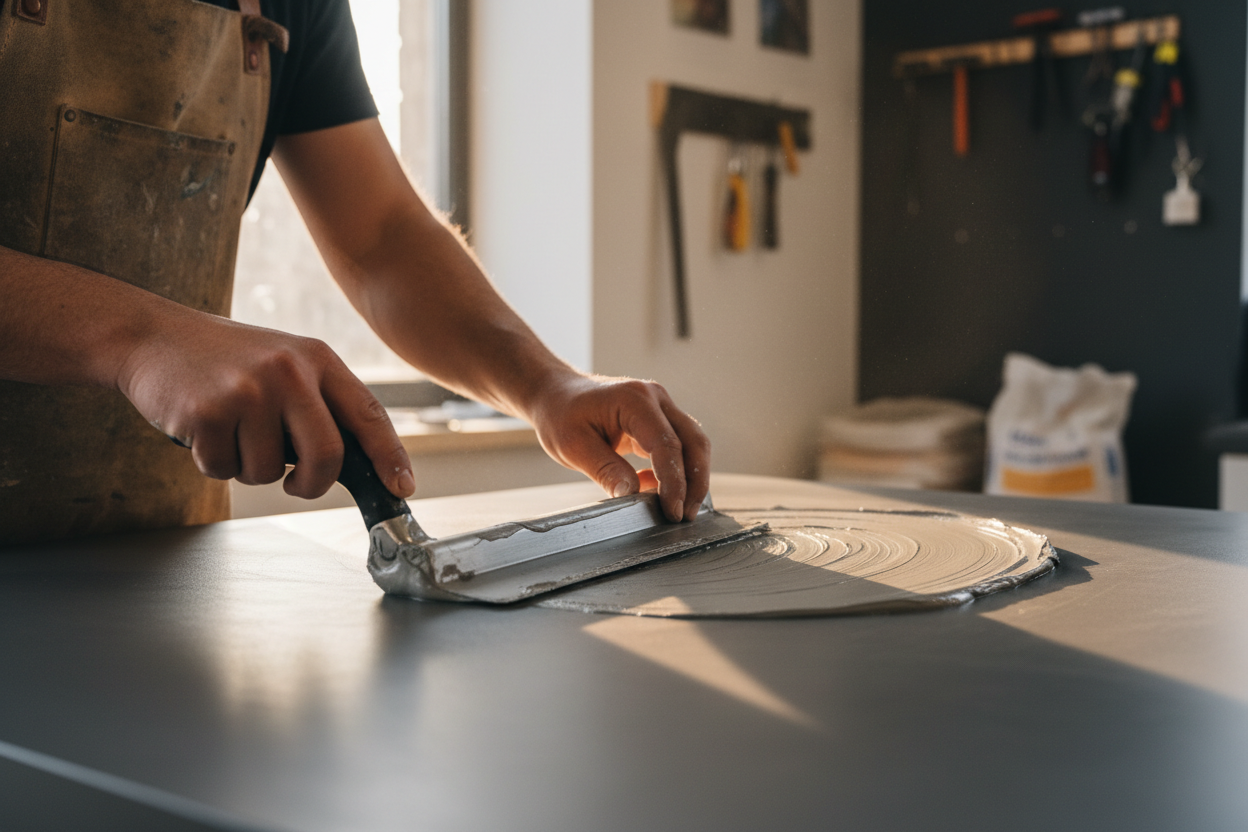L’Art de l’Application du Béton Ciré : Méthode, Main et Maîtrise