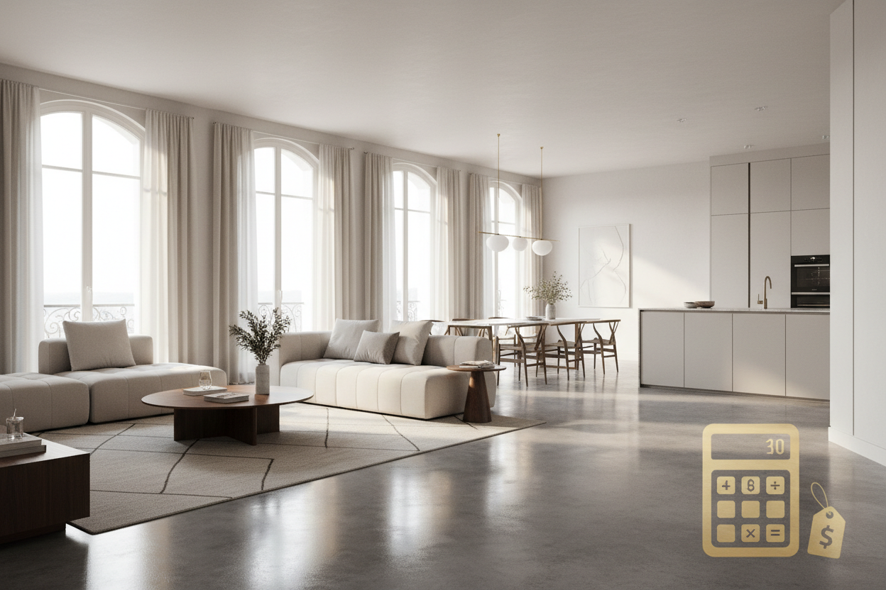 Le Guide Complet du Prix du Béton Ciré en 2026: Combien Ça Coûte Vraiment ?