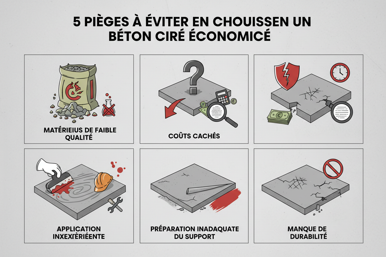 Les 5 Pièges à Éviter Lorsqu'on Cherche un Béton Ciré Économique