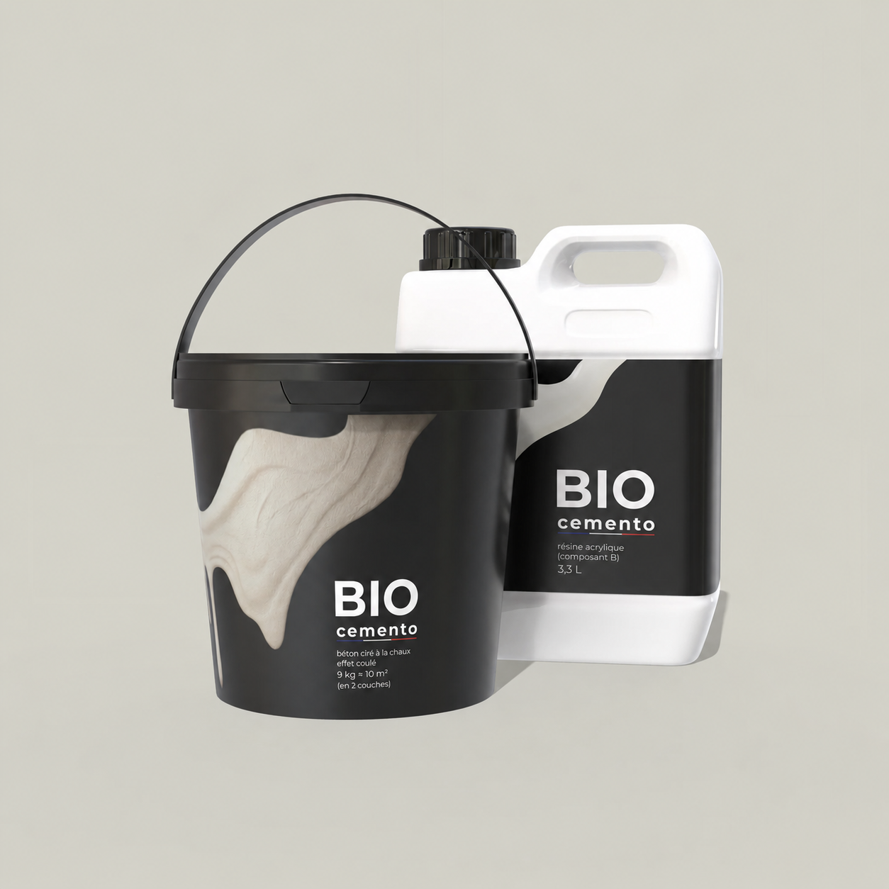 Kit Béton Ciré à la Chaux Biocemento — Finition Béton Coulé | 21 Couleurs | 10 m²